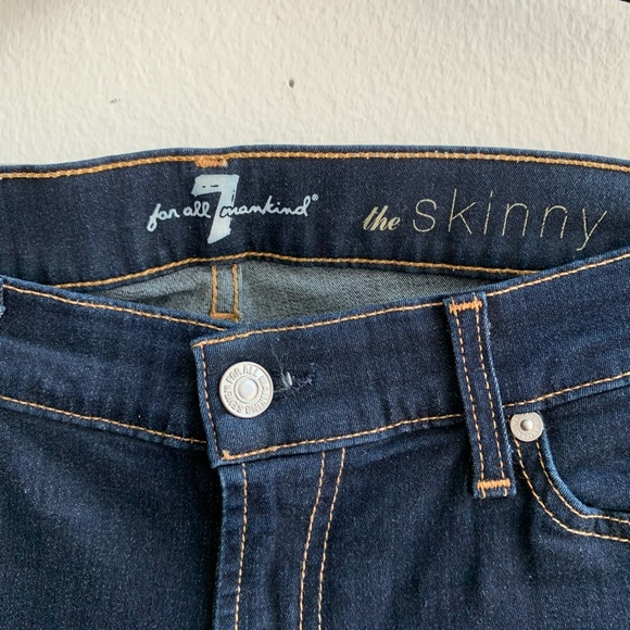7 For All Mankind Skinny Jeans Size 27 - Picture 2 of 5